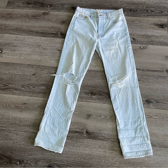 COMUNE Denim - COMUNE Los Angeles Straight leg Distressed Jeans Size 26 Light Wash